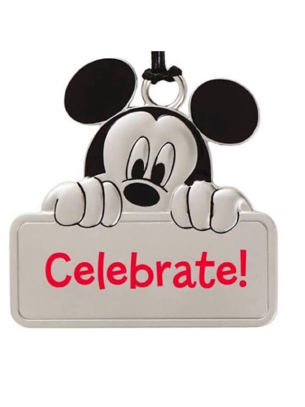 Disney Mickey Mouse “Celebrate!”  Metal Ornament